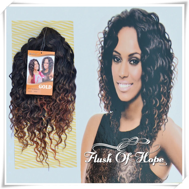 Noble Gold Bohemian Gb Crystal Curly Synthetic Hair Extensions Two