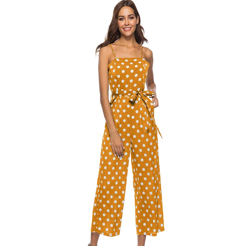 Summer Jumpsuit Women's Casual Fashion Bohemia Floral Print Jumpsuit