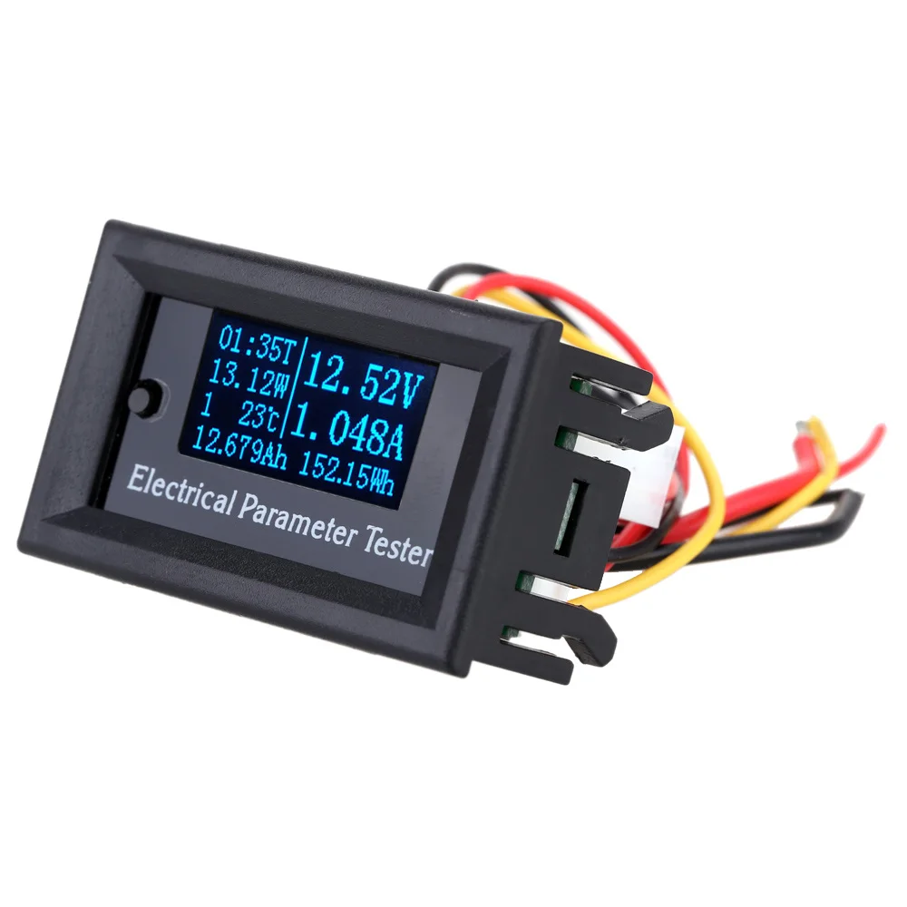 

7-in-1 Power Meter OLED Voltage Current Time Power Energy Capacity enregistreur temperature Tester weather station termometro