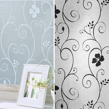 ПВХ Личная матовая пленка для стекол Водонепроницаемая Цветочная декоративная стеклянная Наклейка 45*200 см домашний Декор ванной комнаты новинка