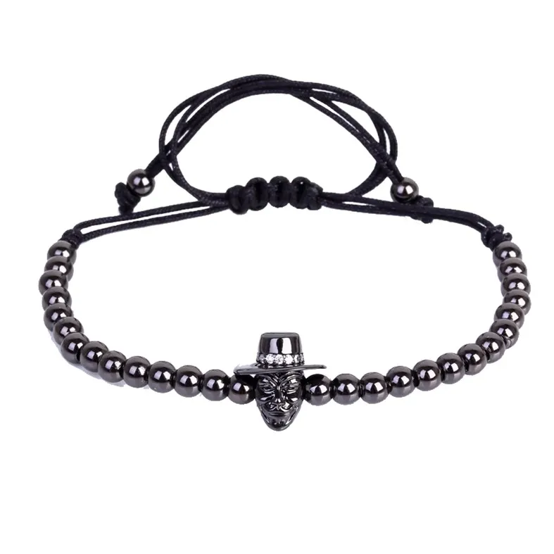 Punk Style Men Jewelry Skull Bracelets Movie V For Vendetta Anonymous