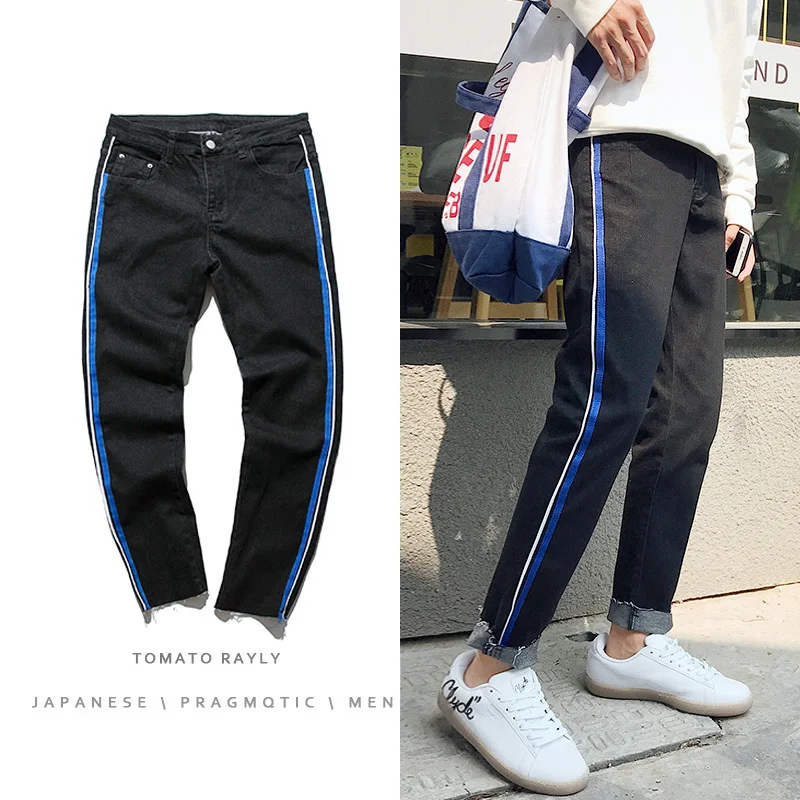 

2018 New mens Jeans men Blue The Fabric Bring Trousers streetwear Slim Casual Pants Plus Size Free shipping