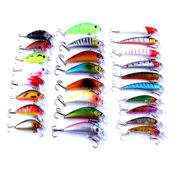 26 шт. Минноу Мини Crankbait смешанные модели рыболовные приманки Наборы ИСОГД искусственный реалистичные карп