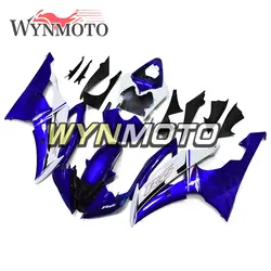 Полный ABS пластик впрыска Белый Синий Новые мотоциклетные Обтекатели для Yamaha YZF R6 год 08 09 10 11 12 13 14 2015 2016 покрывает