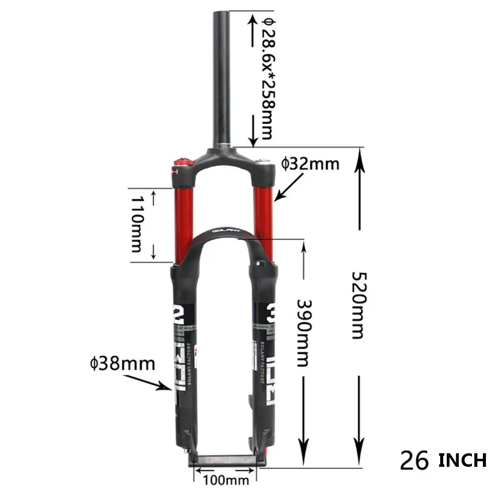 26 inch mtb suspension forks