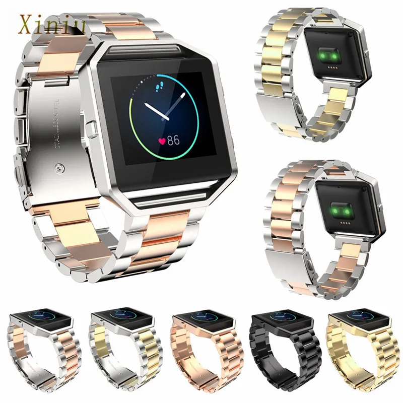 Stailess Steel Bracelet Strap Women Men Watch Band For Fitbit Blaze