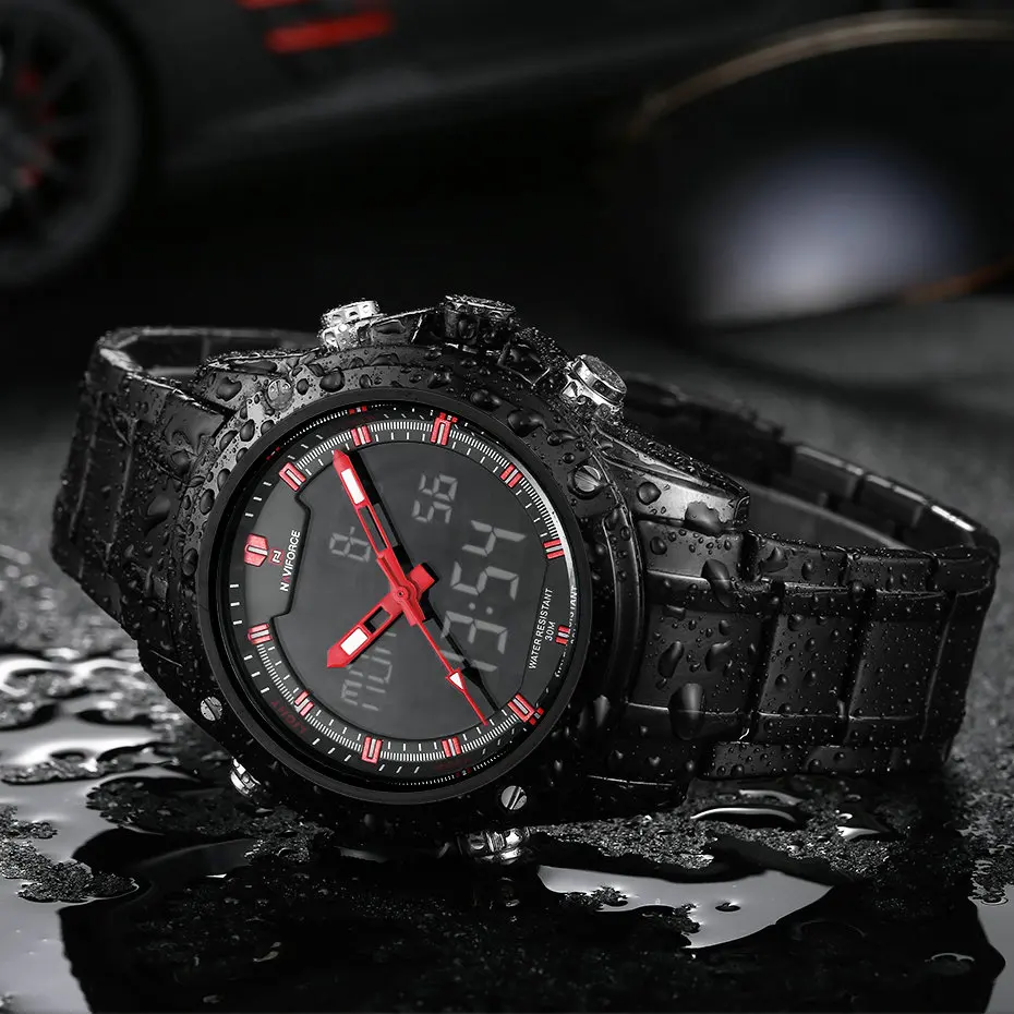 Top Luxury Brand NAVIFORCE Men Military Waterproof LED Sport Watches Men's Clock Male Wrist Watch r