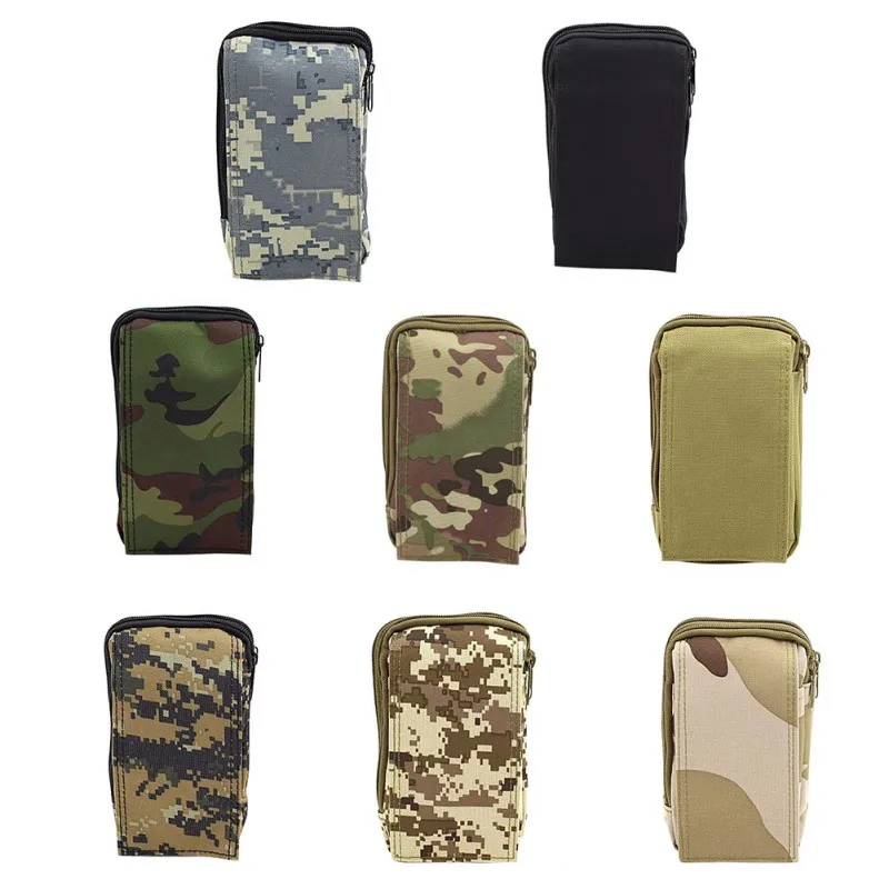 

Outdoor Men Tactical Molle Pouch Belt Waist Pack Bag Small Pocket Military Zipper Bag Tactical Pockets Waist Pack Running Pouch
