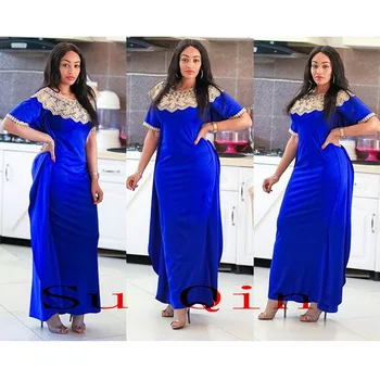 

African Riche big Elastic Party Embroidery Dresses For Women Hot Selling Slim Sexy Women(HYXH#)