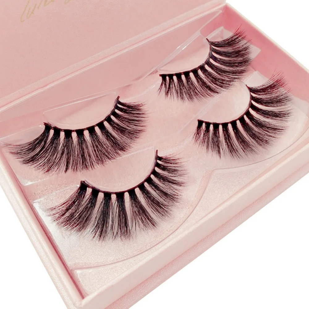 Buy 2 Pairs/Box Fake Eyelashes Natural Long 3D Mink