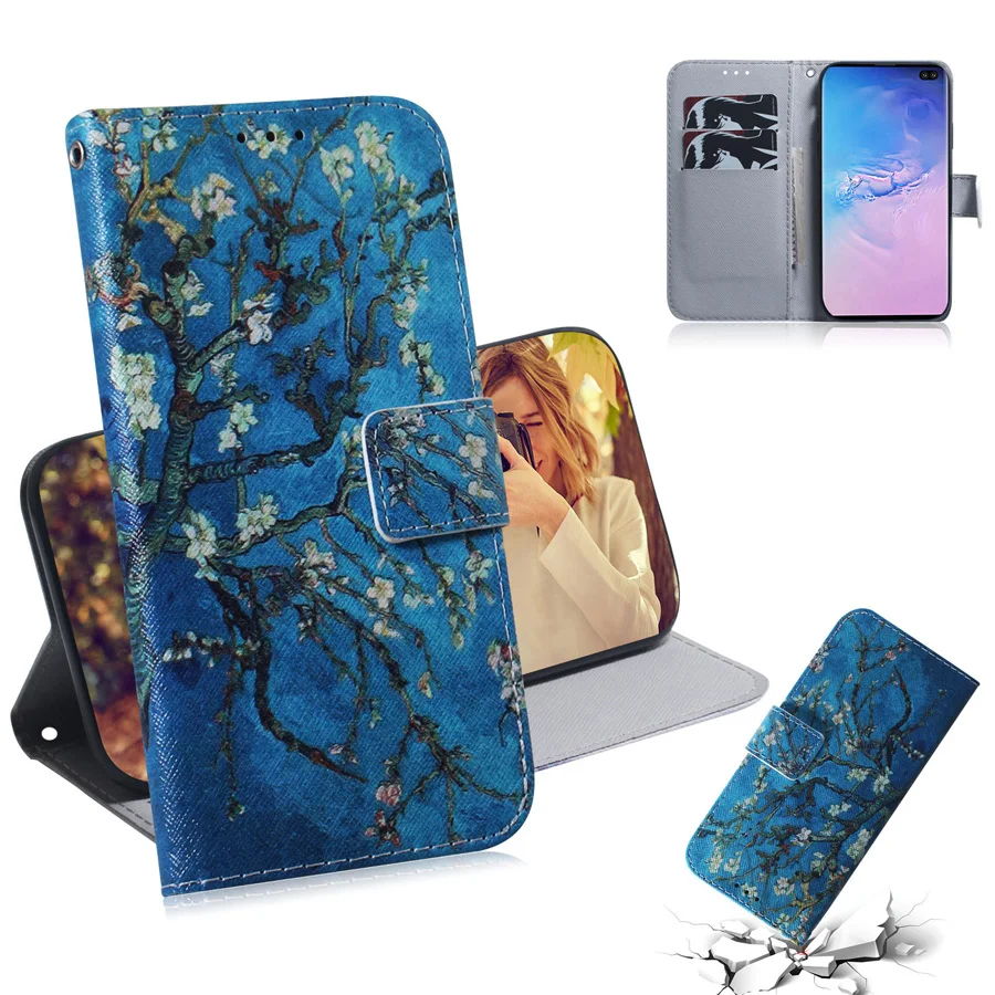 10 шт./партия, 3D кожаный флип-чехол с волком для samsung Galaxy S10e, чехол-бумажник для Galaxy S10 Plus, чехлы для телефонов S10 Lite S10+ Funda