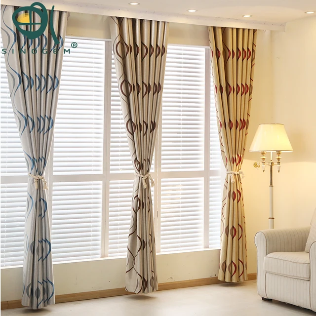 Sinogem Thick Luxury Wavy Striped Curtain Design For Living Room Sinogem Thick Luxury Wavy Striped Curtain Design For Living Room Bedroom Home Decoration Modern Blackout Curtains