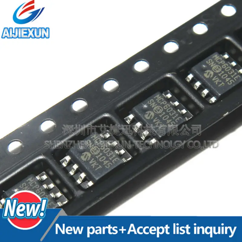 

10Pcs MCP6031T-E/SN MCP6031E SOP-8 0.9 uA, High Precision Op Amps in stock 100%New and original
