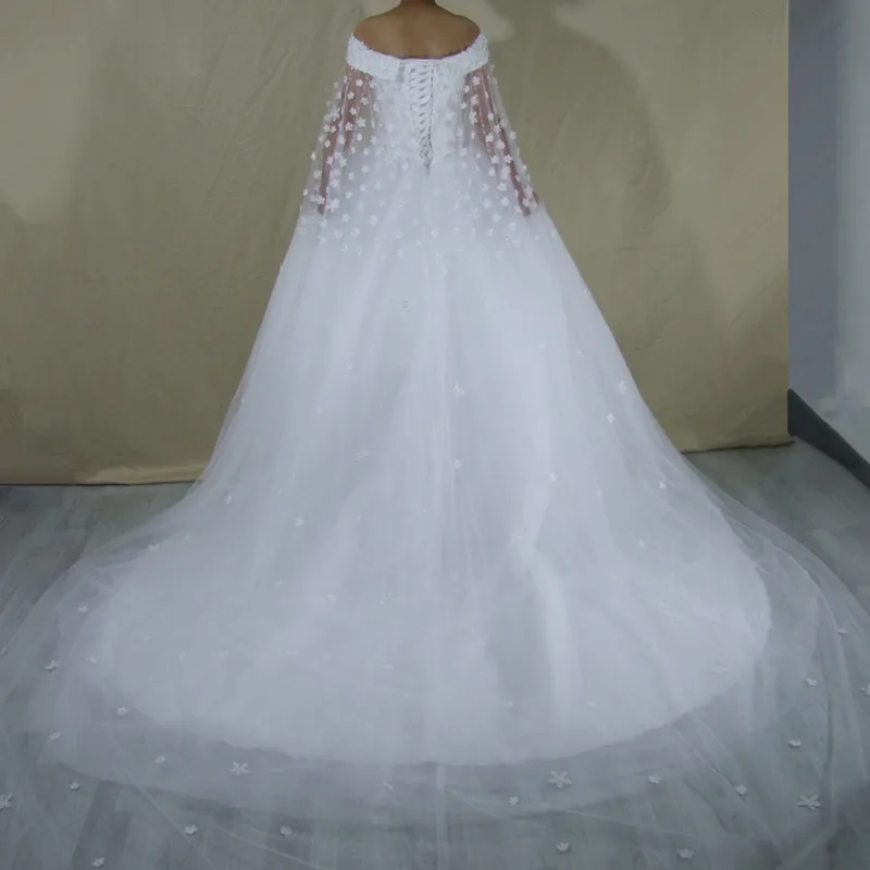 Роскошные Цветы Кружева жемчуг свадебное платье с видео на заказ Аппликация Vestido De Noiva