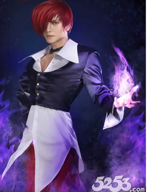 the king of fighters iori yagami cosplay costume customized in game