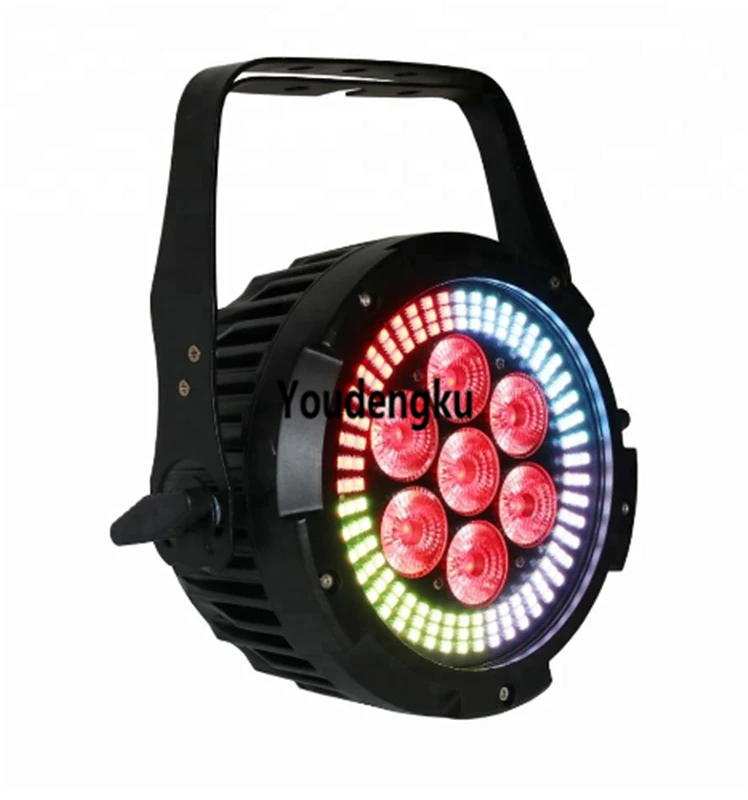 10 шт. новейший led par сценический свет PowerCon in and out 7x12 Вт 6в1 с 144x0 2 RGB dmx светильник для