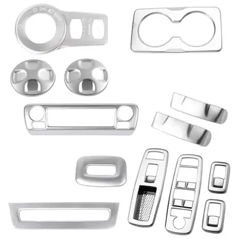 

For Jeep Grand Commander 2018 Matte ABS Chrome Car All Kinds of Interior Accessories Cover Trims Car Styling Accessories