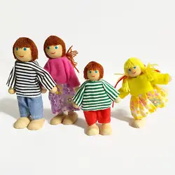 4 шт. дети мультфильм кукла игровой дом Игрушка Дети милые безопасные игрушки уникальный дизайн фигурку сопровождать мягкая плюшевая