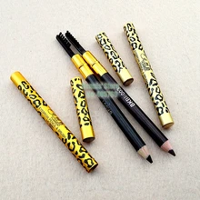 12 Цветов 2in1 коричневый, черный высокие сапоги с леопардовым рисунком тела бровей Карандаш для глаз, макияж, DIY салонные ручки подсказки