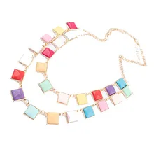 Ювелирные изделия женщин Цвет восстановление древних способов ярких цветов двойной ожерелье 12 шт./лот Новая