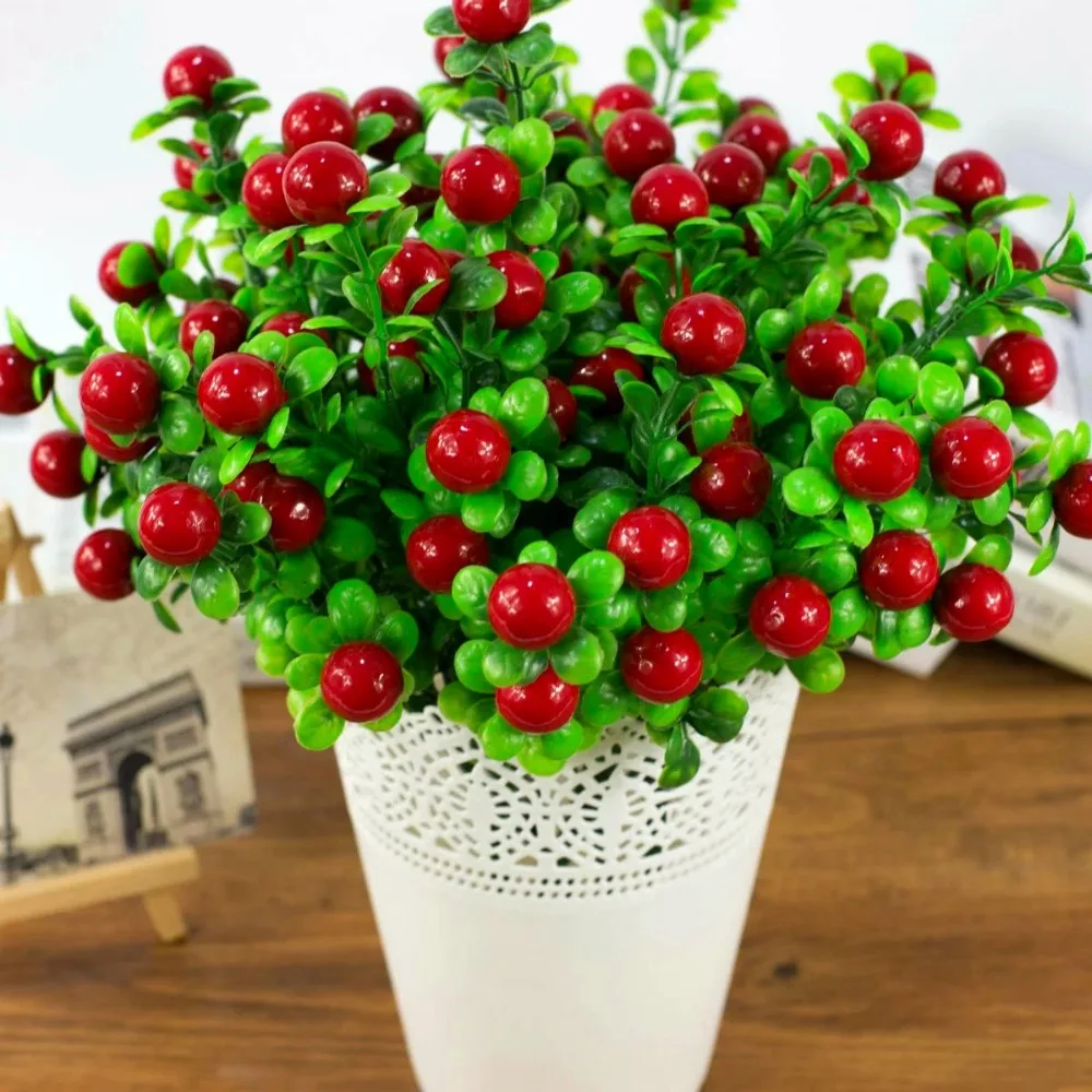 

artificial Eucalyptus fruit artificial plant Rich fruit bouquet suiside girl 5 branches