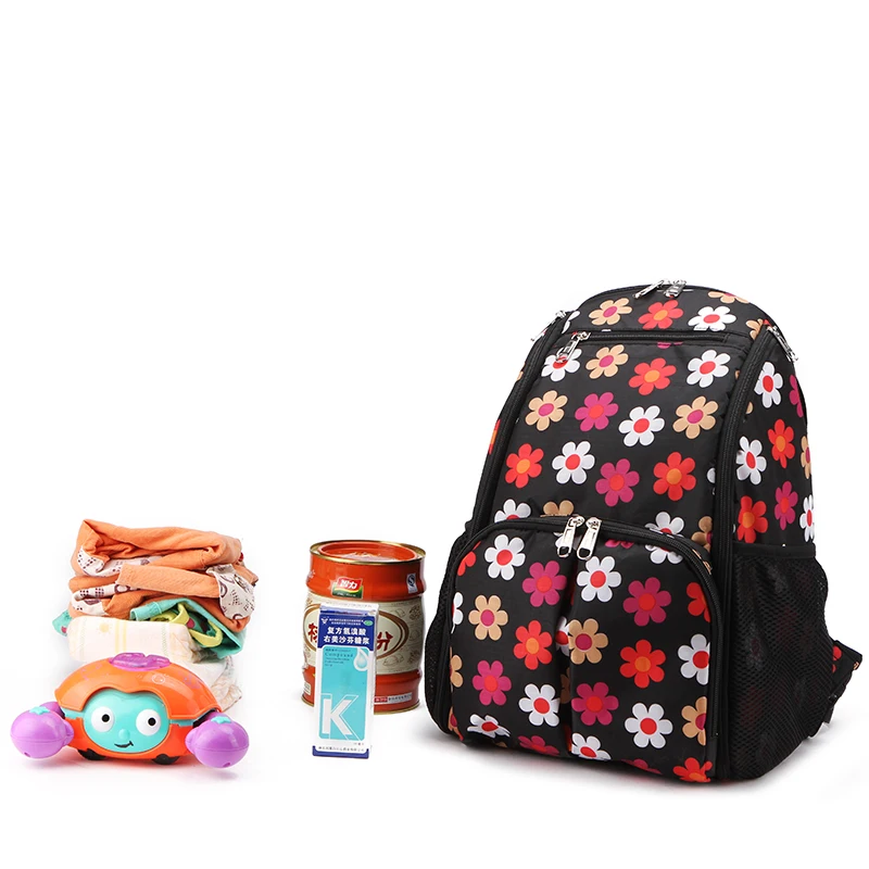 Mommy Travel Nappy Diaper Backpack Parent Child Bag Flower Dot Waterproof Multifunction Stroller Backpacks Bags