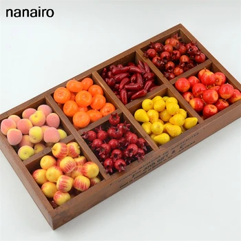 

120Pcs Artificial Mini Simulation Small Foam Plastic Fake Artificial Fruit and Vegetables House Party Kitchen Wedding Decoration