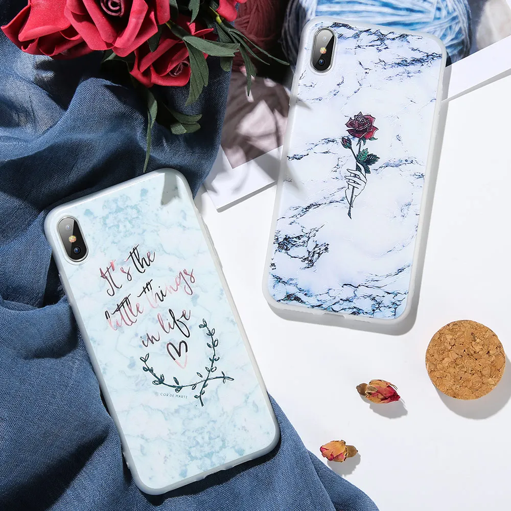 KISSCASE Мрамор чехол для телефона iPhone 5 5S SE x XS Max XR Роза Треугольники Мягкий Чехол 6 6S 7