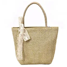 Новая корейская модная сумка женская сумка через плечо соломенная сумка трендовая тканая сумка