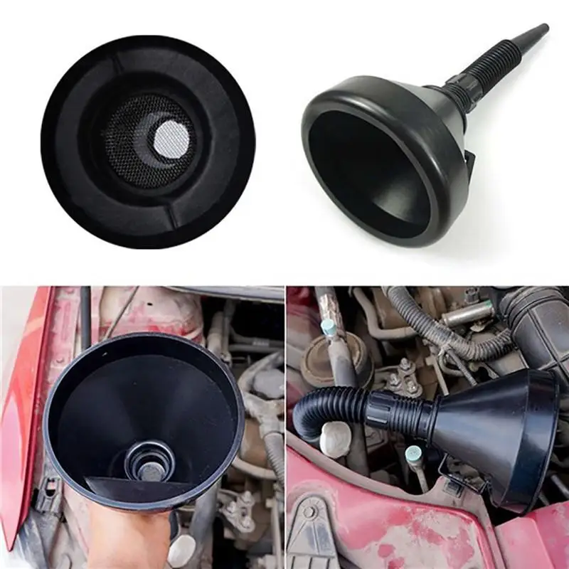 Alician Multi-Purpose Engine Oil Fluids Gasoline Kerosene Spill Saver Funnel With Mesh Screen Filter Pack of 1 |