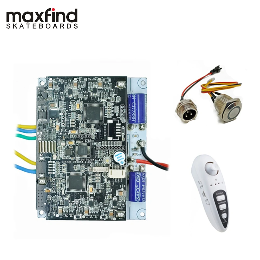 Maxfind Poweful 1000 Вт двухмоторный Электрический скейтборд с пультом дистанционного