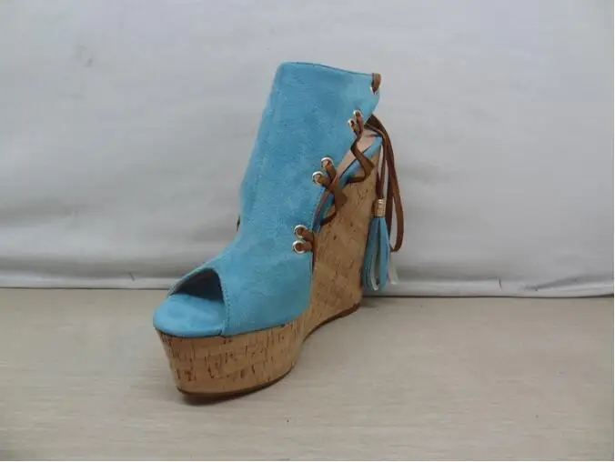 Sandales Plus as Femme Dans Nouvelles Peep Wedge Taille Plate Bleu D'été 43 Filles Ou Dos Orange La forme Découpe Picture Dentelle Chaussures Confortable Picture Le As Toe x8q4aHxw