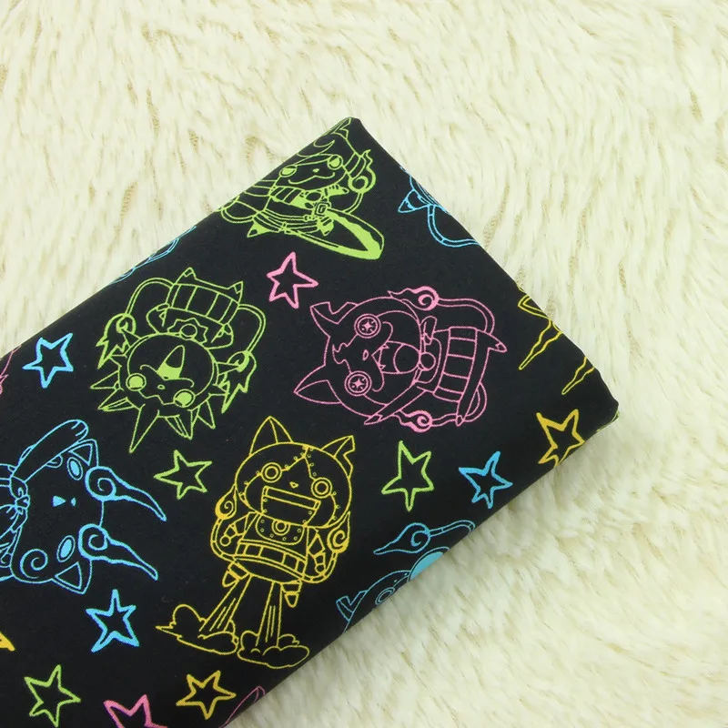 50*140 см Yo-Kai Watch печать Jibanyan шепот периферии Yokai района хлопчатобумажная ткань для DIY четверти Швейные кукла ткань кошелек Стёганое одеяло