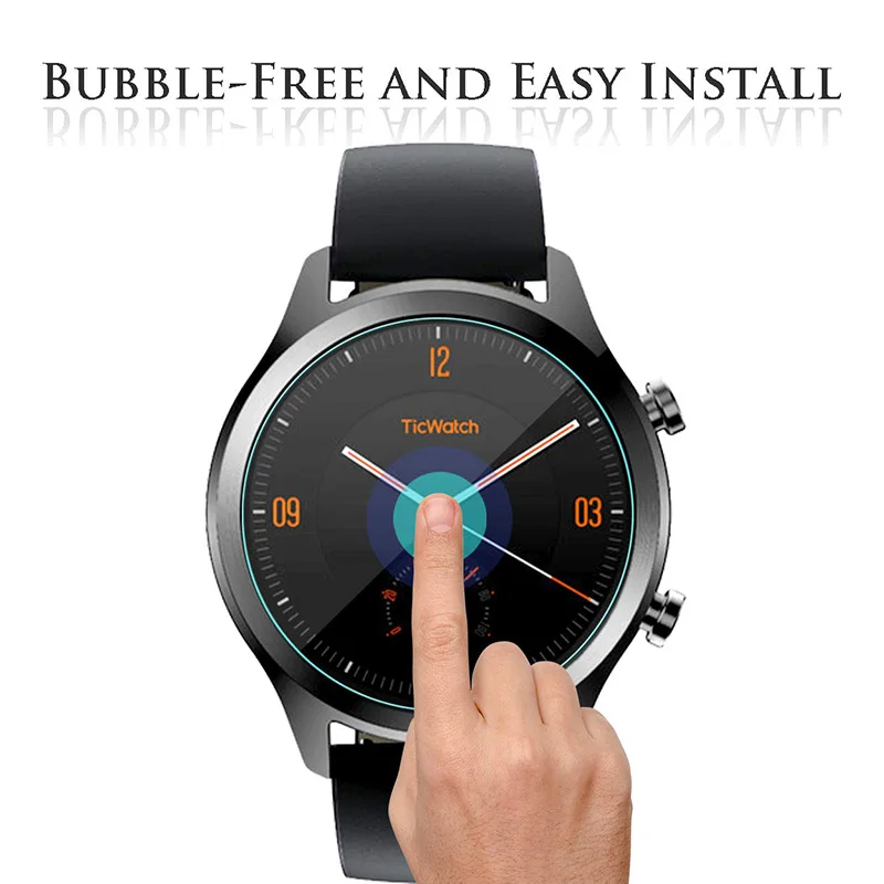 2 шт temperes Стекло для Ticwatch Tic часы, умные часы Pro/S2/C2 E S 2 с уровнем твердости 9 H 0,3 мм 2.5D закаленное Стекло Экран защитная пленка