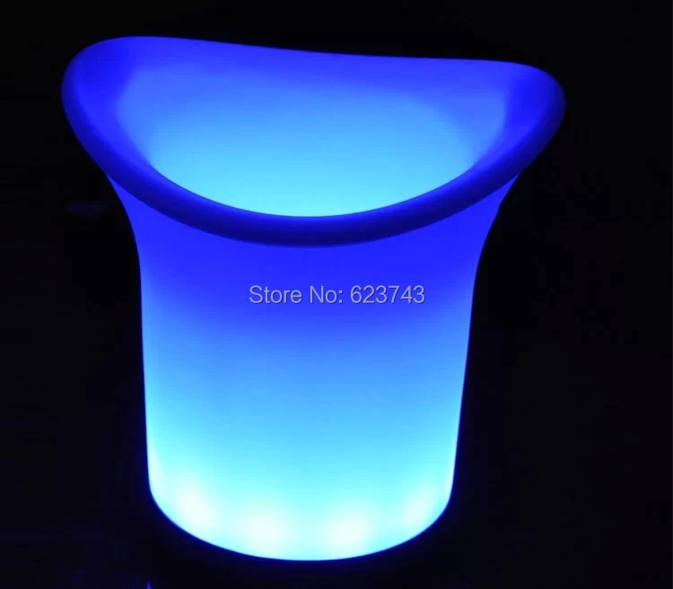 5PCS/Lot 2.7L color changing led ice bucket furniture,led beer bucket coolers&Holders for bars,party, LED beer wine cask