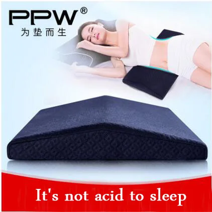 

PPW Memory Foam Lumbar Pillow Triangle Sleeping Waist Back Support Cushion Pad Pregnant Pillow Cervical Protection Pillow