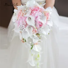 Modabelle свадьба в западном стиле букет для невесты хрустальные цветы Свадебные букеты водопад Брошь Buque De Noiva искусственный