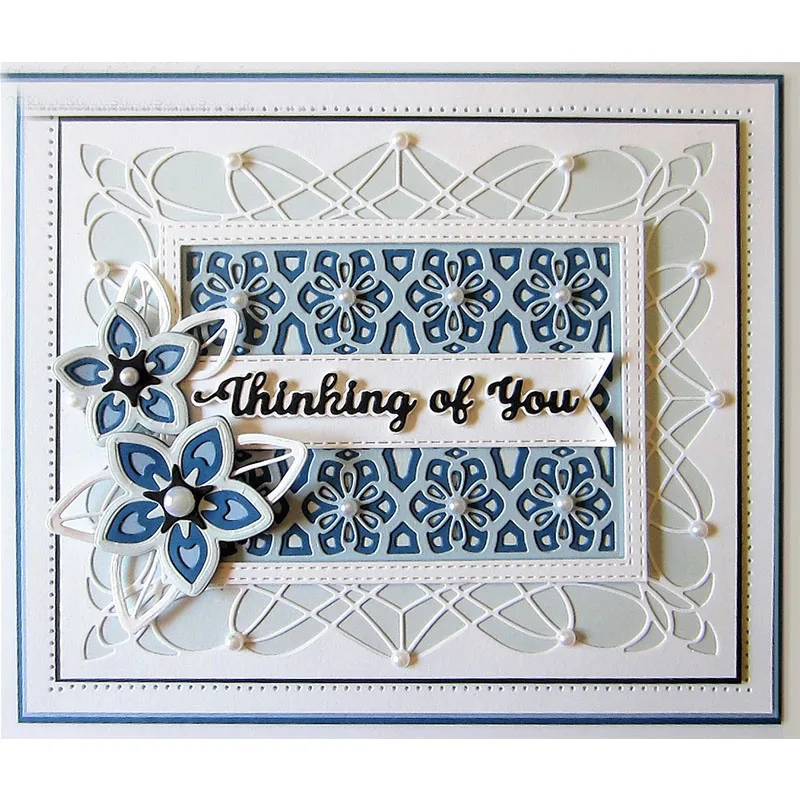 

Thinking of You Phrase Metal Cutting Dies for DIY Scrapbooking Embossing Paper Cards Making Crafts Supplies 2019 New Diecuts