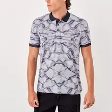 Trendyol серый мужской печатный воротник поло Футболка TMNSS19PO0023