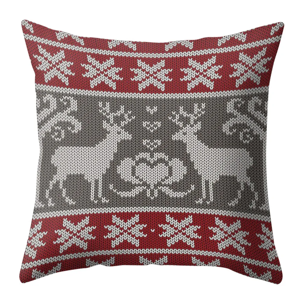 Хлопковый льняной Рождественский чехол для подушки для дома, чехол для подушки, домашние подушки для гостиной, декоративные подушки с животными, Детские Рождественские