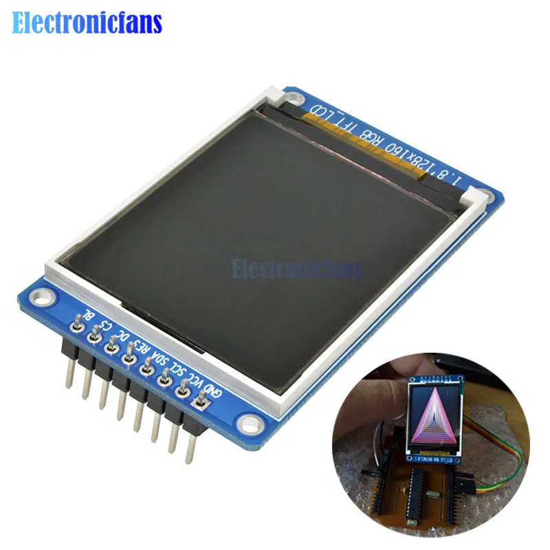 Display Del Modulo LCD TFT SPI Seriale Da 3,3 V / 5 V Mini Da 1,8 Pollici Con Adattatore PCB IC 128x160 A Matrice Di Punti Per Arduino - Foto 11