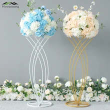 2 шт./лот, цветочные вазы, ваза металлическая настольная, сушенный цветочный держатель для растений, цветочный горшок, дорожный поводок для дома/свадьбы, украшения коридора G096