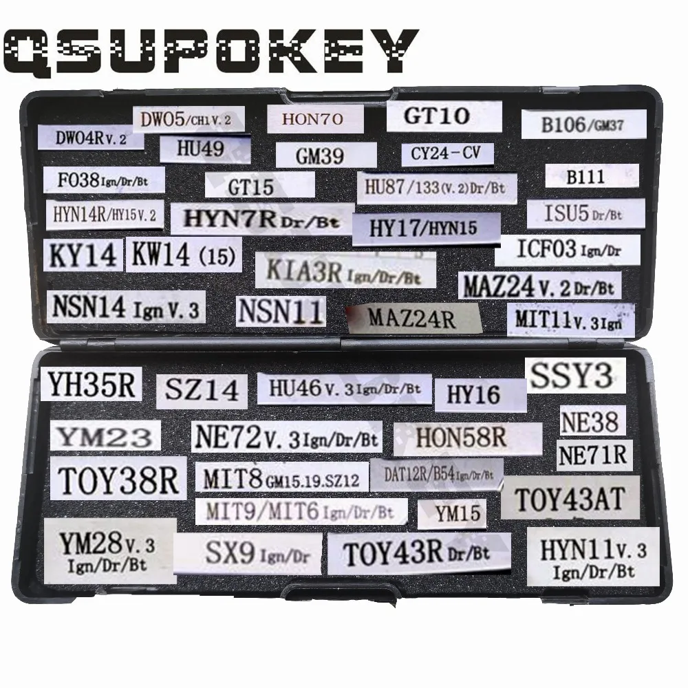 

QSUPOKEY Genuine LiShi 2 in 1 Tool Locksmith Tools HYN7R HYN11 TOY43AT MIT11 NSN14 YM28 HU46 CY24 MAZ24R NE72 HU49 for Car/Auto