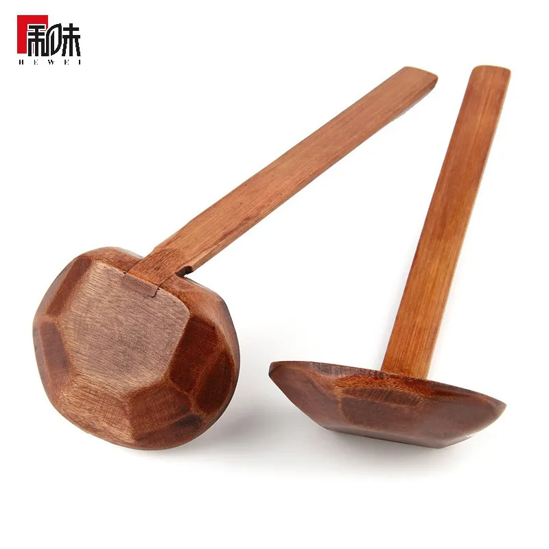 Голландские деревянные ракушками ложка Ajisen Ramen горшок ложка Кухня посуда из бамбуковой ручкой торговли идеи