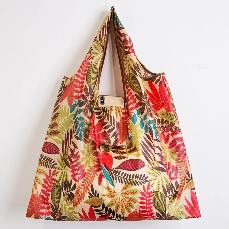 Мультяшная новая женская сумка для покупок, Женская Складная сумка из ткани Оксфорд, эко многоразовая сумка для фруктовых продуктов