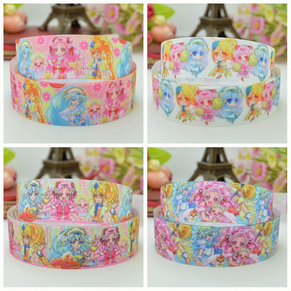 DUWES 7/8 &quot22 мм 2 5 10 20 50 ярдов hugtto precure zerochan Pretty Cure Printed grosgrain лента для волос бант DIY