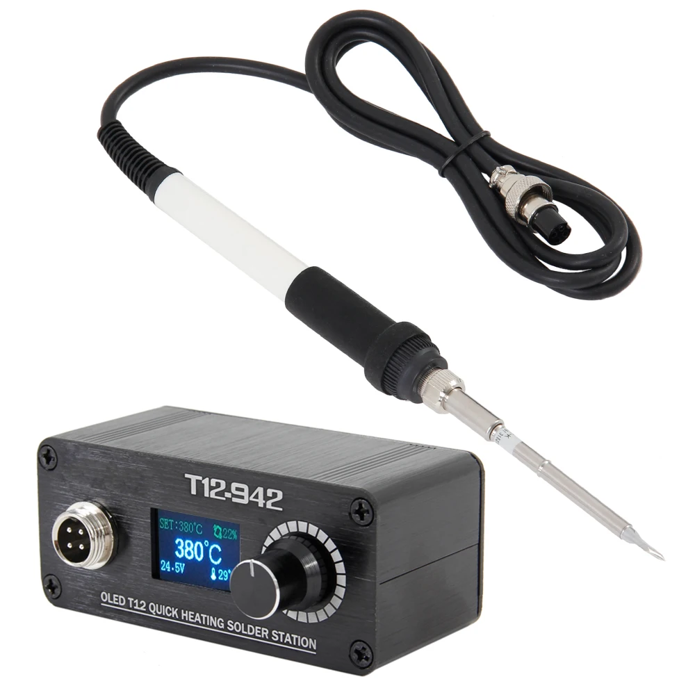 

MINI T12 OLED Soldering Station Electronics Welding Iron New Design Portable Digital Belts Ksger Heating Kit Controller Holder