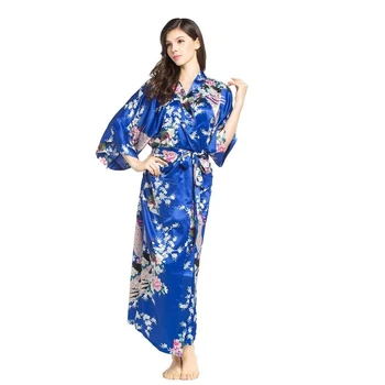 

New Women Satin Kimono Robes Floral Bridesmaids Robe Floral Bride Robe Long Kimono Robe Dressing Gown Bridal Party Gift 0106