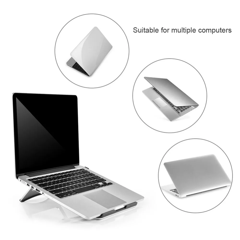 Universal Desktop Laptop Cooling Holder Foldable Aluminum Alloy Dock Stand Metal Bracket Support for Macbook Lenovo XiaomiLaptop Universal Desktop Laptop Cooling Holder Foldable Aluminum Alloy Dock Stand Metal Bracket Support for Macbook Lenovo XiaomiLaptop