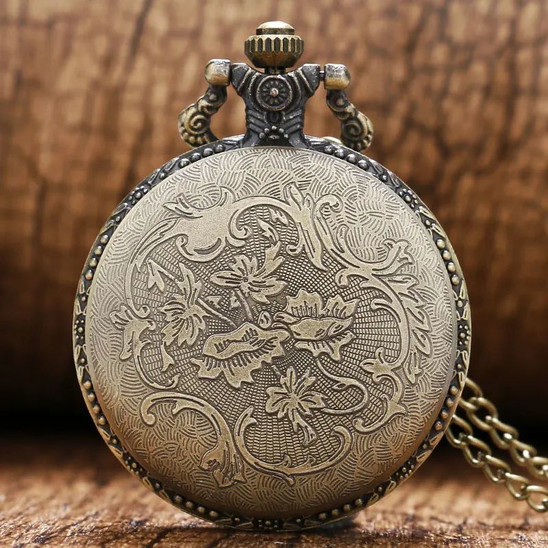 Vintage Soviet Sickle hammer Style Quartz Pocket Watch Necklace Steampunk Silver Pendant Gift P380 2